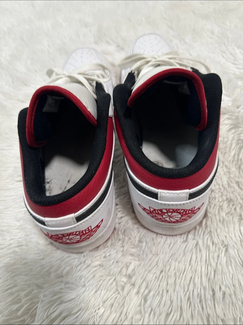 ❤️ Jordan 1 Low White University Red Shoe